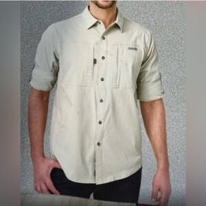 Rugged Elements Button-Up Cargo Shirt, M